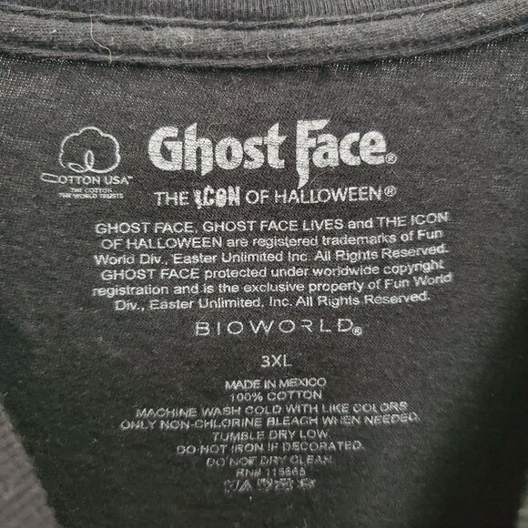 BioWorld Ghost Face Scream Ghostface Horror TikTok Graphic Tee Unisex‎ Plus 3XL - Picture 3 of 4